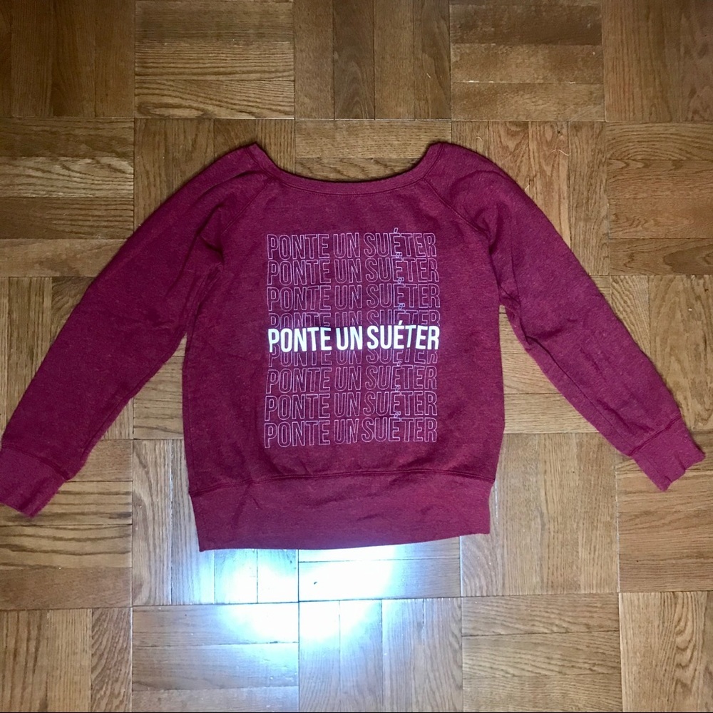 NWOT Jenny Lorenzo “Ponte Un Suéter” Sweatshirt - Picture 2 of 2